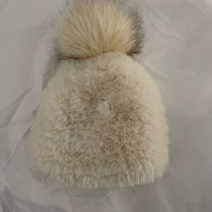 Jocelyn Faux Fur Knit Pom-Pom Beanie
